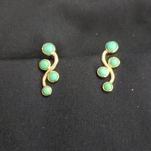 Sleeping beauty turquoise and sterling earrings.